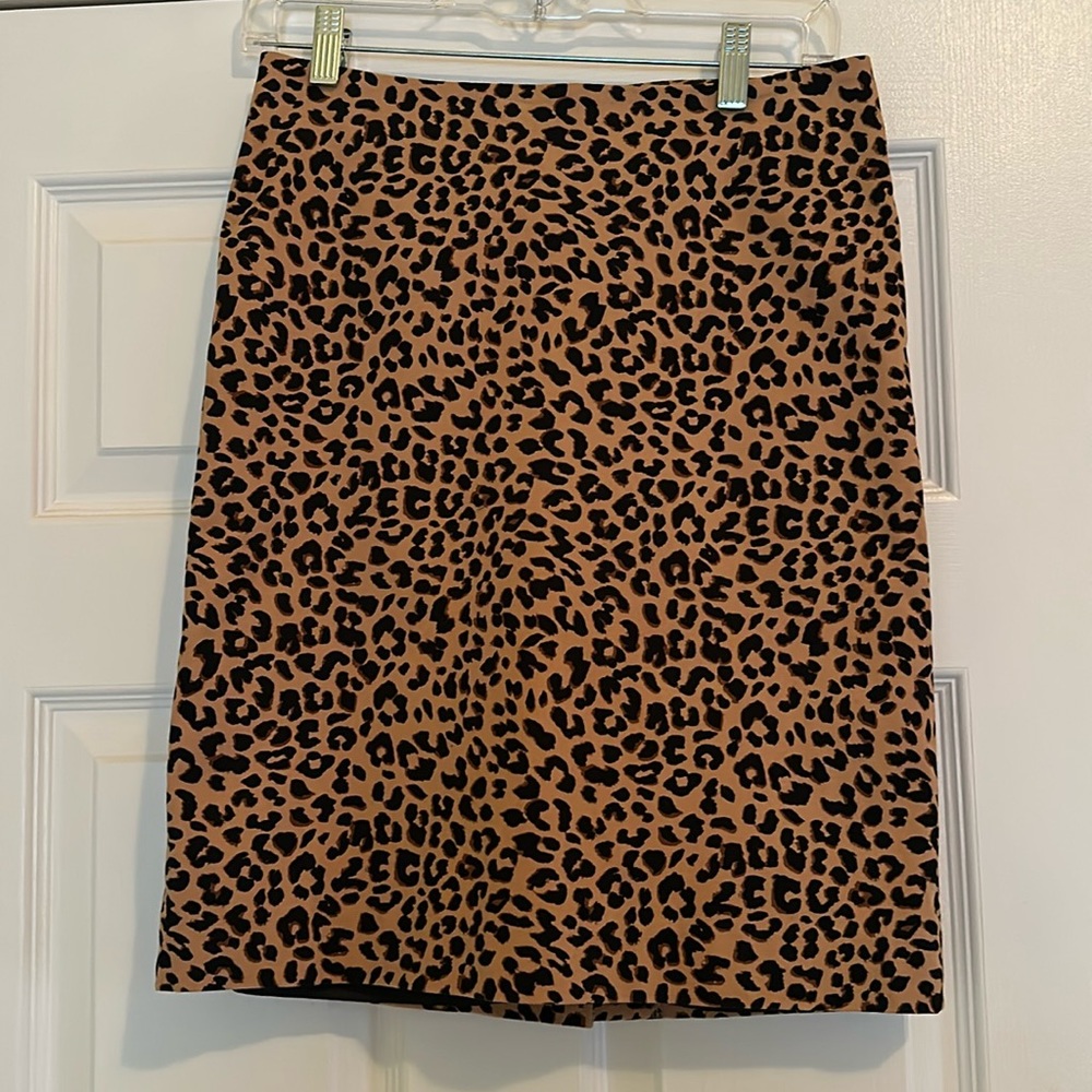 Talbots Leopard print pencil skirt